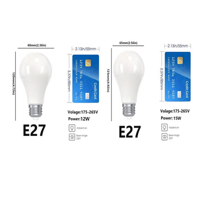 24 stücke Led-lampe E27 AC220V Led-leuchten 12 W 15 W Energiesparlampe Warm Kalt Neutral Licht für Wohnzimmer Hause Innen LED Bombilla.