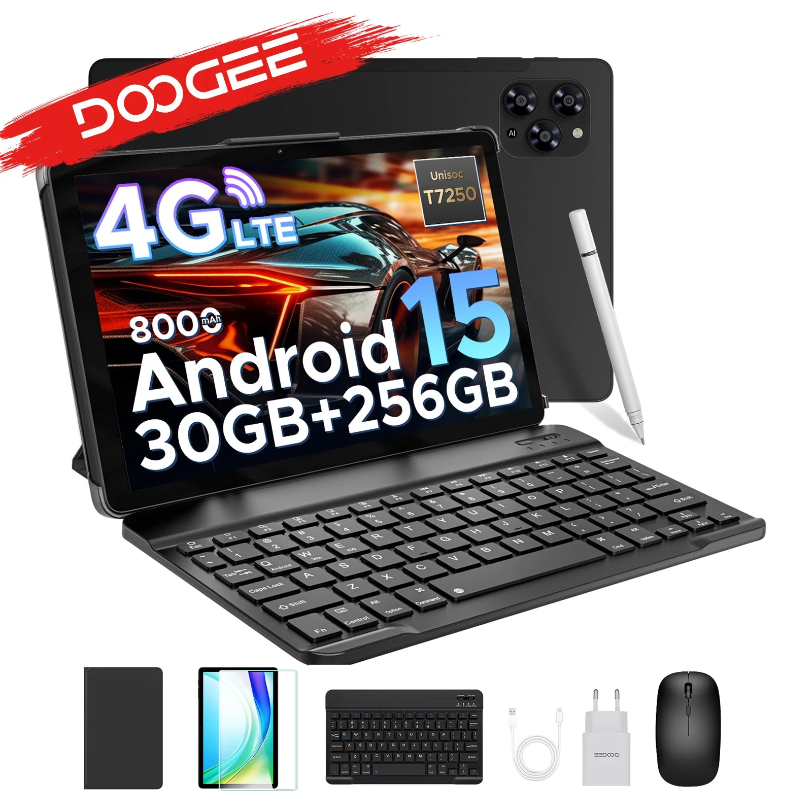 Doogee Tab G6 Tablet Pc 11 Inch Android 15 30Gb Ram(6+24) 256Gb Rom 8000Mah Battery Dual Speakers Support Widevine L1 Tablet Pc.