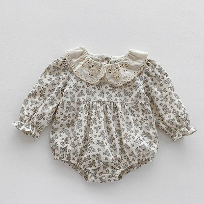 Herbst Frühling Infant Baby Mädchen Bodys + Hut Baumwolle Langarm Blumen Druck Neugeborenen Baby Mädchen Overall Baby Mädchen Kleidung