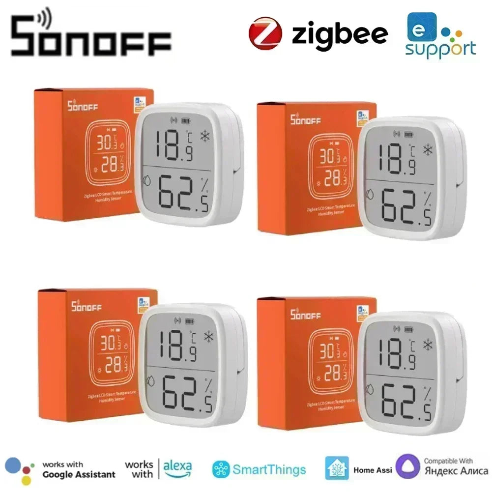 SONOFF SNZB 02D Zigbee Temperatur-Feuchtigkeitssensor SNZB-02D mit LCD-Bildschirm für EWeLink SONOFF ZigBee Bridge Alexa Alice.