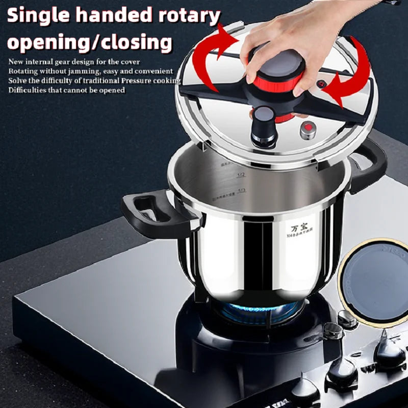 5L/6L Gas Stove Thickened Pressure Cooker Multifunctional Pressure-Limited Explosion-proof  Stainless Steel Kitchen Pressure Pot.