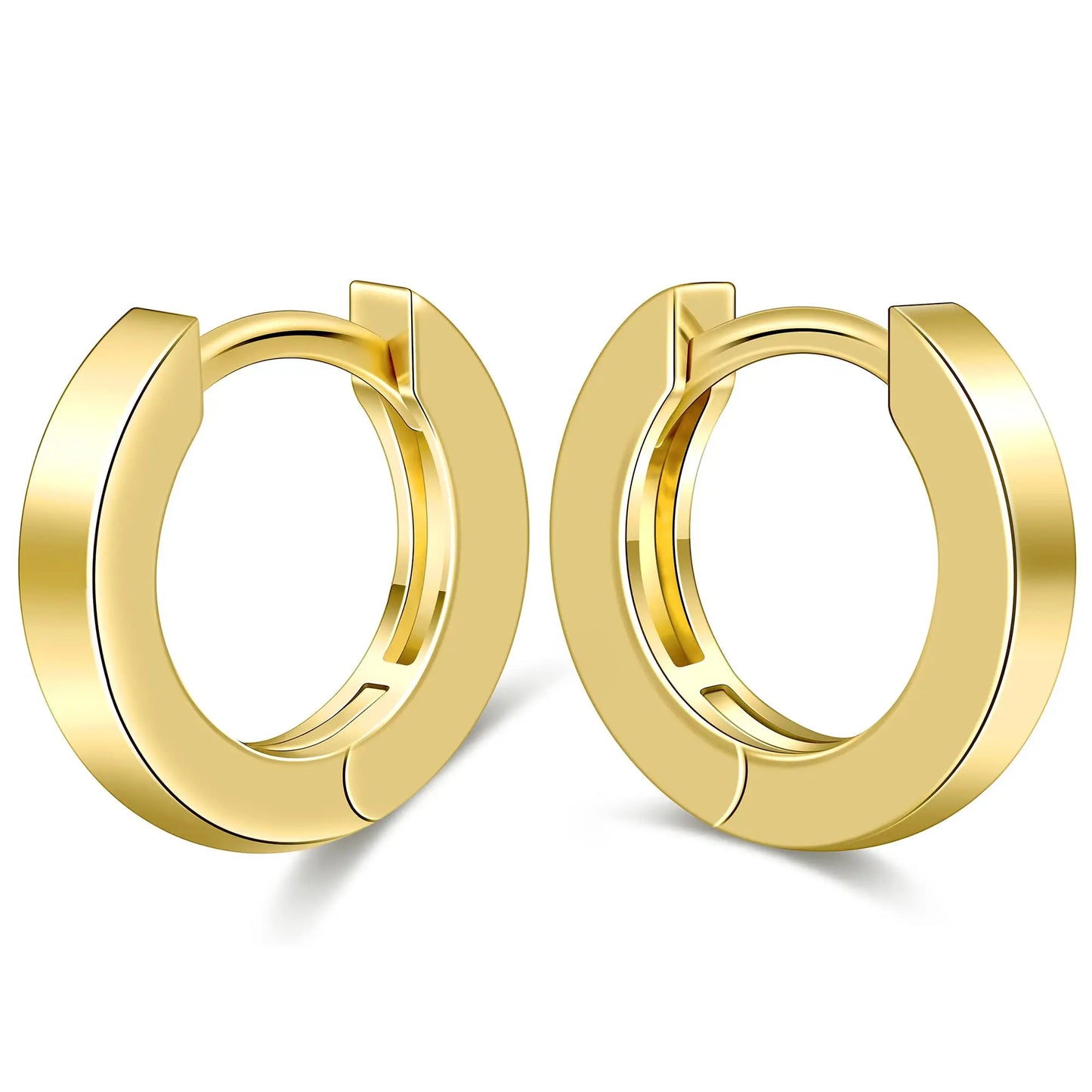 Shevalues Hoop Earrings for Women 14K Gold Plated Jewelry Set for Men New Luxury Piercing Ear Rings Hypoallergenic Earrings.