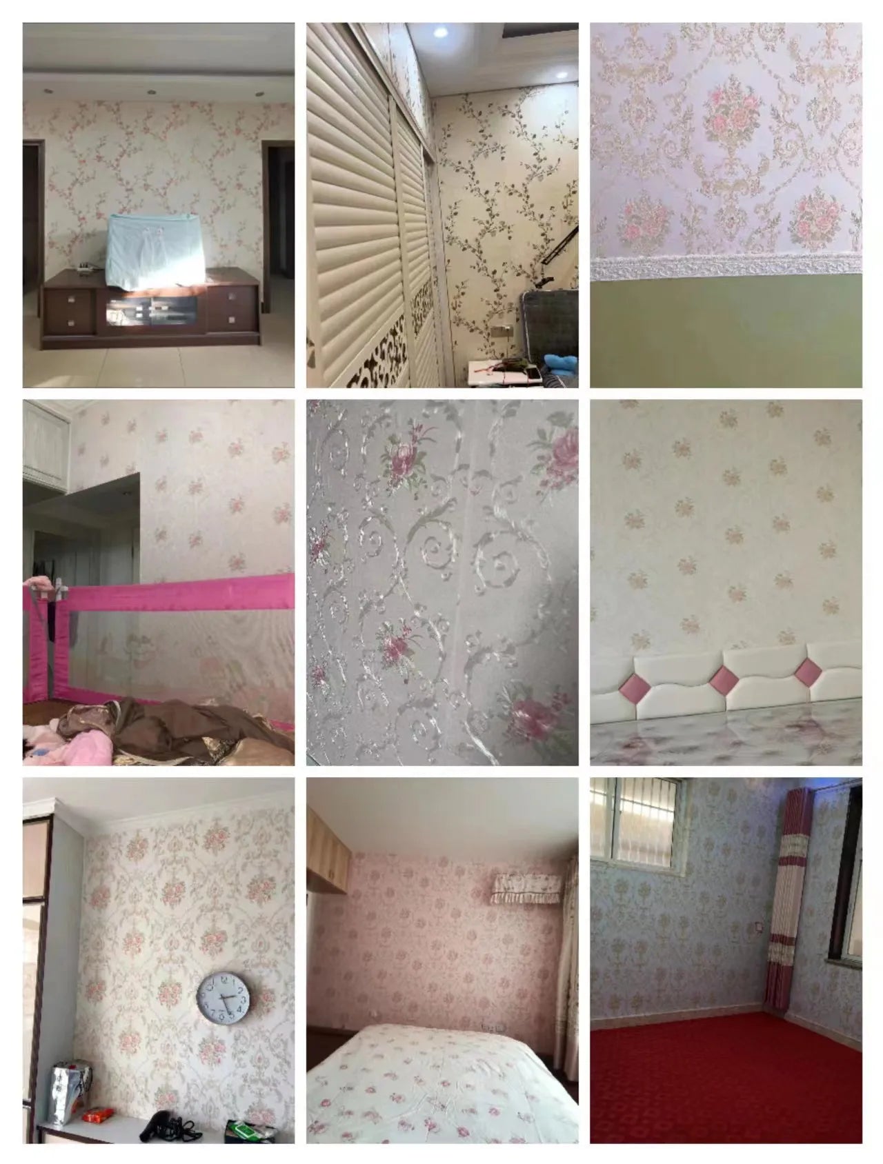 Blumentapete, selbstklebend, warm, für Mädchen, Schlafzimmer, 3D-Verdickung, Wanddekoration, Aufkleber, Wohnzimmer, Restaurant, Sofa, Hintergrund