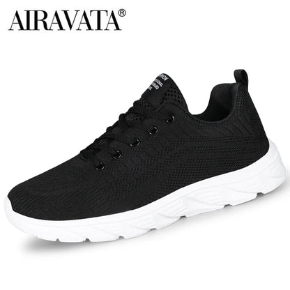 Men's Trendy Lace Up Knit Sneakers Casual Outdoor Athletic Running Walking Gym Shoes