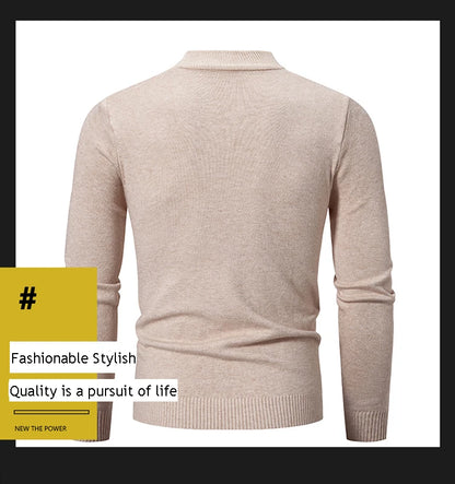 New Autumn Winter Designer Fashion Half Turtleneck Knitted Sweater High Quality Mens Casual Solid Color Warm Women Sweaters.