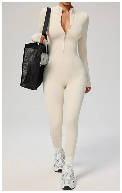 Tianyi High-Intensity Fitness Long-Sleeve Yoga Bodysuit Sensation Tight-Fitting Sportswear for Women Made in China