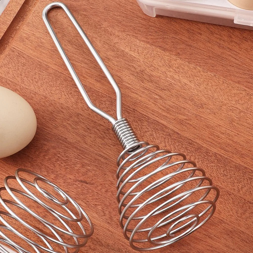New Stainless Steel Manual Press Type Egg Beater Creative Honey Spoon Mixer Milk Jam Stirring Spoon Kitchen Baking Cooking Tools.