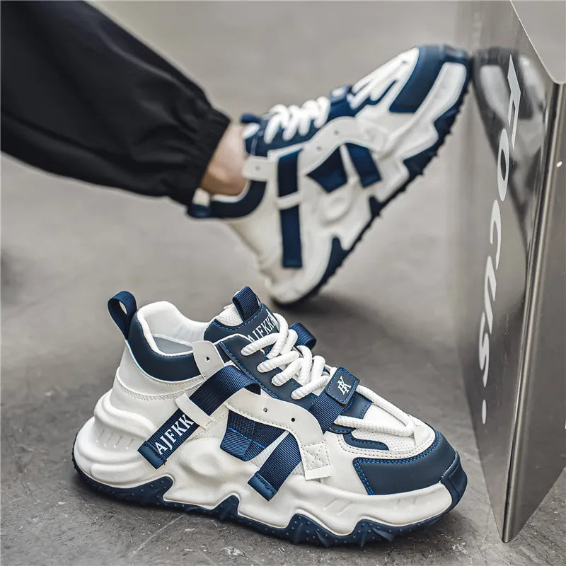 Thick Sole Four Seasons Sports Shoes Man 2024 Trend Spring Hot Sale Men's Casual Fashion Comfortable Outdoor Running Sneakers 44.