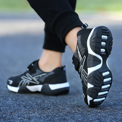 Kids Fashion Sneakers for Boys Mesh Breathable Sports Running Shoes Lightweight Children School Walking Footwear.