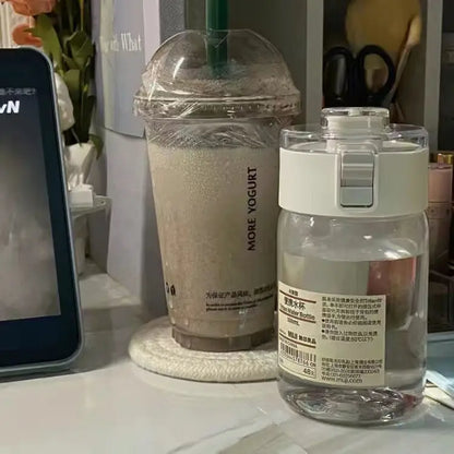 Plastic Water Bottle Water Cup with Lifting Rope Simple Large Capacity Leakproof Drop Resistant and Transparent Water Bottle.