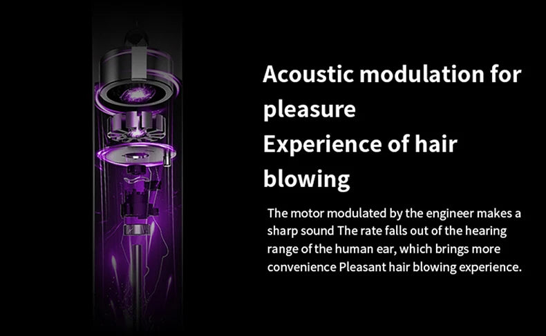 5 in 1 Electric Ionic Hair Dryer High Speed Bladeless HairDryer Negative Ion Professional 1.8M Super Leafless Hair Dryer.