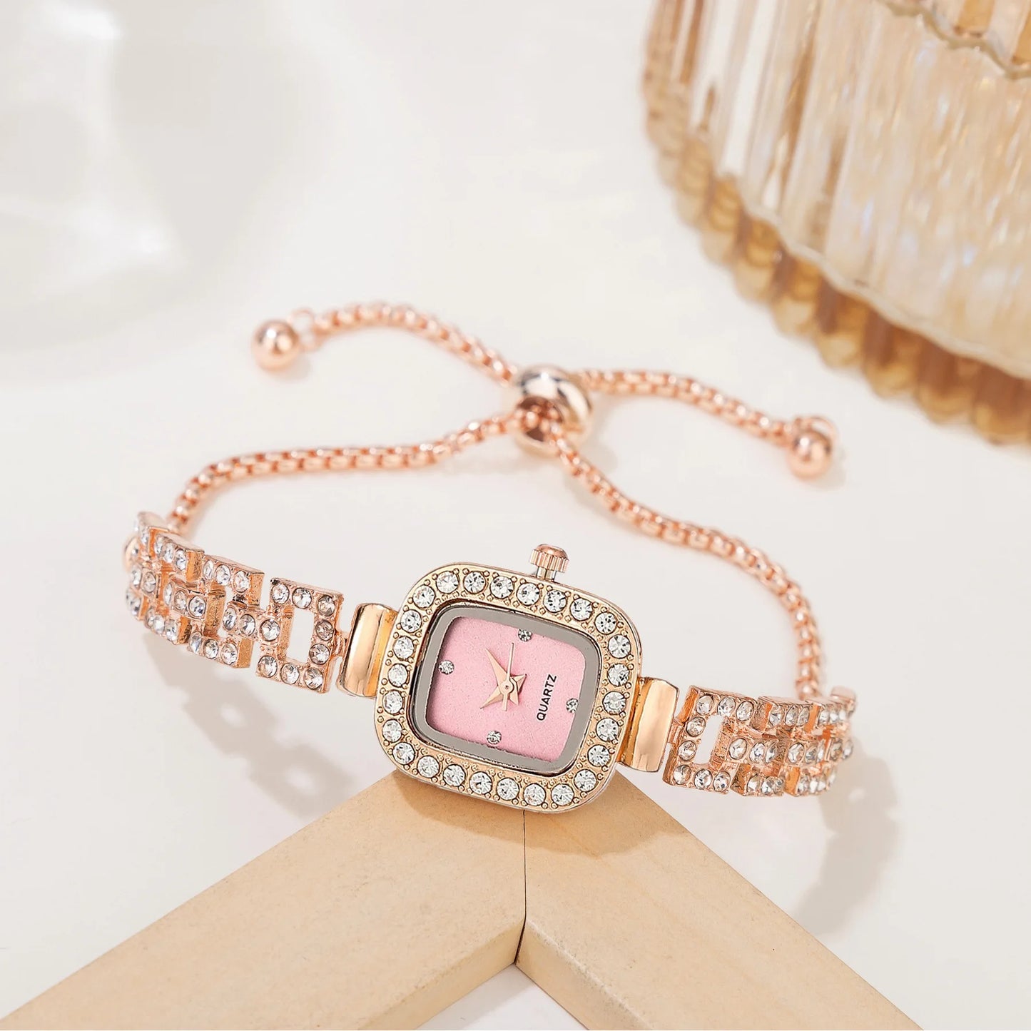 Elegant Quartz Wristwatches Luxury Bracelet Women's Watches Diamond Crystal Watch Часы Relogios Feminino Relojes Para Mujer.