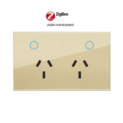 Melery Zigbee Smart Steckdose 2 Wege AU Elektrische Stecker Steckdose 10A Power Touch Sensor Schalter Drahtlose Fernbedienung Alexa Google Hause