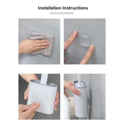 Tiefen reinigung Silikon Toiletten schüssel Bürste langer Griff Silikon Toiletten bürste für Wohnheim Bad zubehör