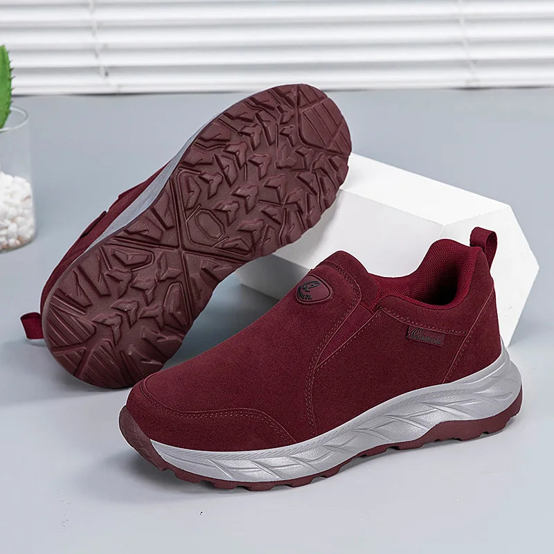 Mens Walking Shoes Leather Anti Slip Wear-resistant Autumn Fashion High-quality Soft Sole Comfortable Casual Flat Sneakers Man.