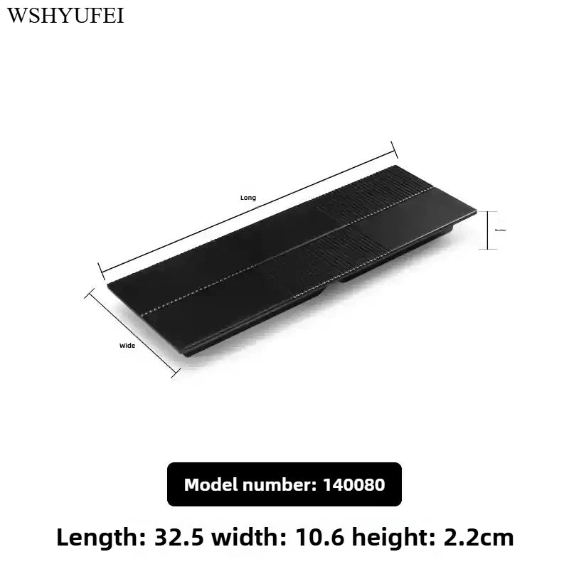 Black Melamine Plate Plastic Barbecue Dish Commercial Cutlery Kitchen Dinner Plates Not Easily Broken Tableware Accessories