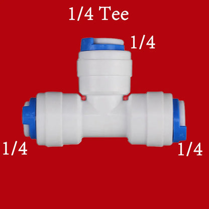 Water Purifier Accessories 1/4" 3/8" OD Hose To 1/4" 3/8" 1/2" Aquarium Quick Fitting RO Water Plastic Pipe Coupling Connector