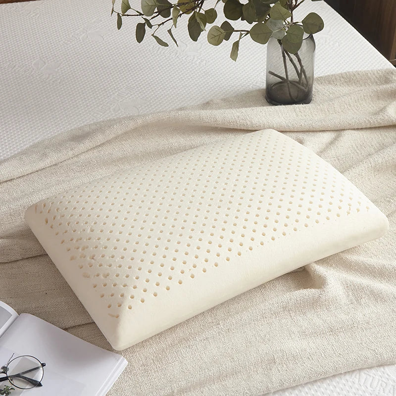 100% Natural Latex Sleeping Bed Pillow Luxury Pillow for Side Back and Stomach Sleepers Orthopedic Pillows Cervical Health Care