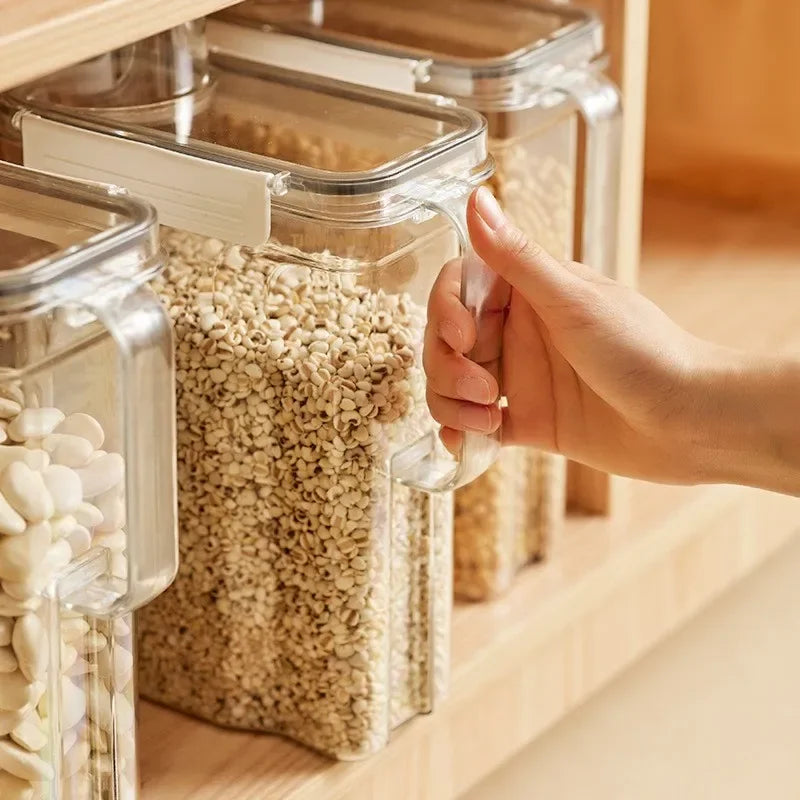 3L Food Storage Containers With Measuring CupTreat Box Containers for Kitchen Pantry Organization Containers for Rice Dispenser.