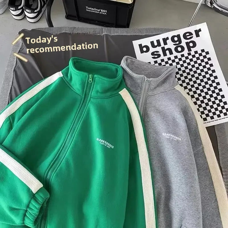 Autumn Sweatshirt Suit High-End Feel Trendy Casual Sports Men's Wear Full Set Matching Trendy Male Outfit.