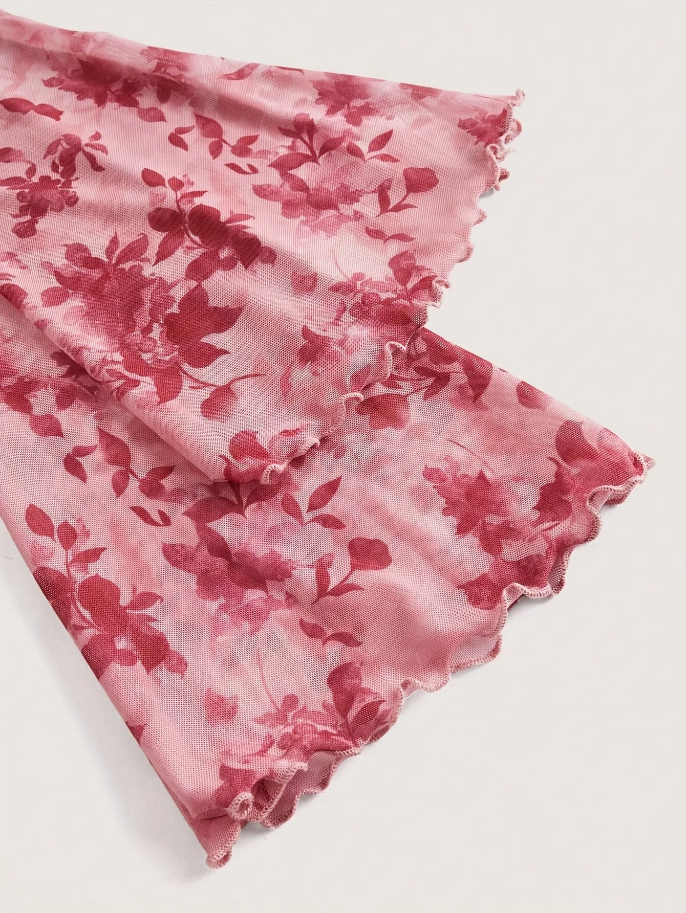 Summer Women's Y2k Floral Printed Sweet V-Neck T-shirts Mesh Beach Party Dress Top Flare Sleeve Square Collar Lace Up Shirt 2025.