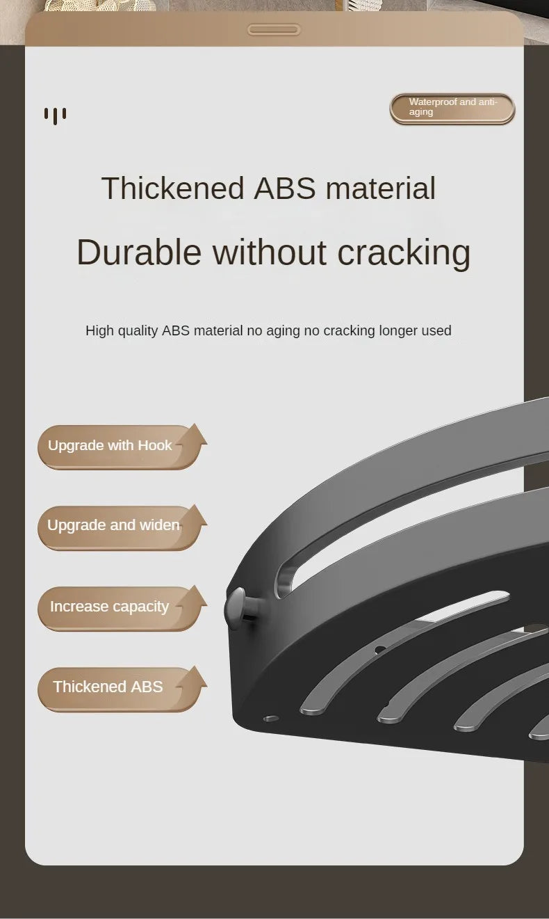 2PCS Badezimmer Regale Küche Lagerung Organizer Kunststoff Shampoo Rack Dusche Regal Bad Zubehör Kein Bohrer Regal