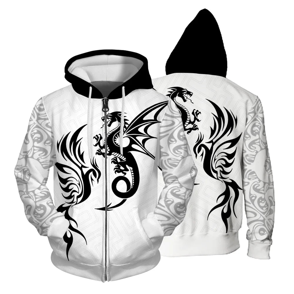 Autumn Sweatshirt New In Hoodies & Sweatshirts Comfortable Fashion Skull Print Keep Warm Clothing Man Hoodie Men's Clothing Tops.