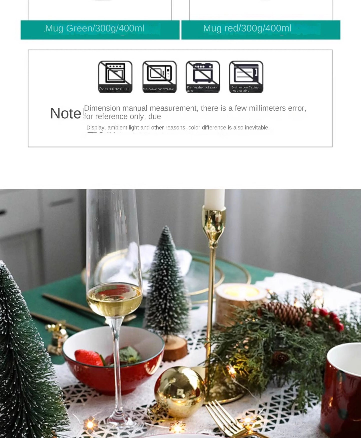 1pc Merry Christmas Ceramic Dinner Dish Plate Set Mug Dessert Cake Pastry Fruit Serving Plate Decorative Tableware.