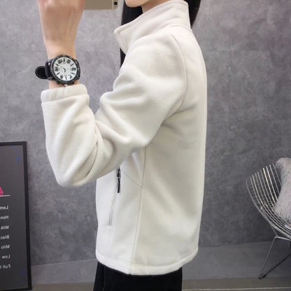 Plus Größe Herbst Winter Polar Fleece Warme Mantel Frauen Sweatshirt Outdoor Sport Casual Zipper Strickjacke Jacke Top Schlank Jugendliche