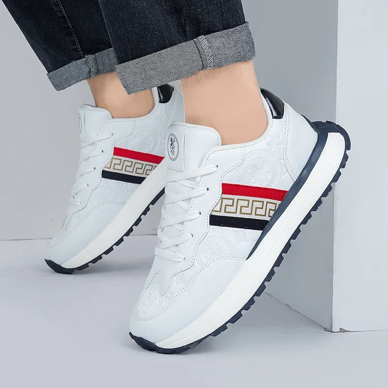 Genuine Leather Casual Shoes Men Designer Luxury Women Tennis Chunky Sneakers Muffin Sport Shoes Man Male Board Footwear.