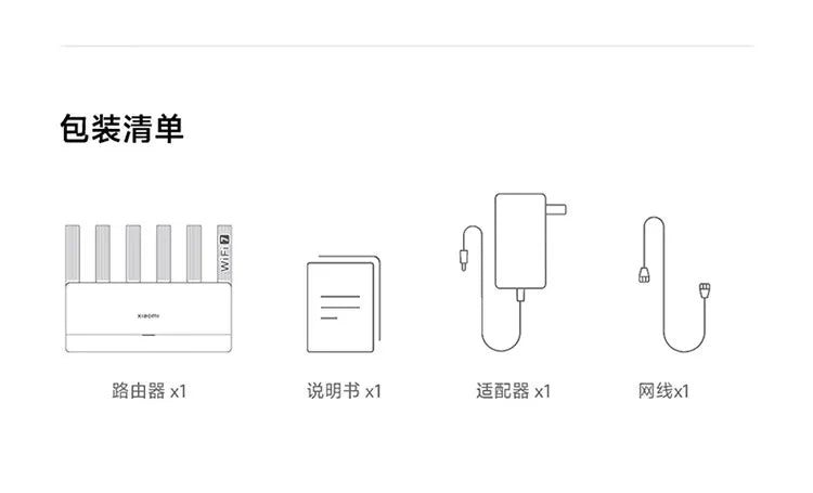 Xiaomi Router BE6500 Wi-Fi 7 4-Core 2.5G Ethernet Port lOT Intelligent Linkage Mesh Networking MLO Dual Bands Mijia APP Control.