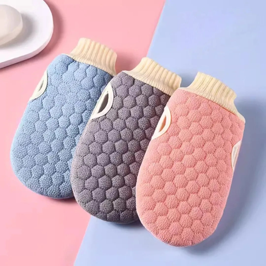 Bath Glove Honeycomb Body Scrub Towel Skin Exfoliating Scrubber Brush Back Body Massage Rubbing Dead Skin Cleansing Bathing Tool.
