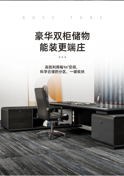 Nordischer minimalistischer Büroschreibtisch, moderner Luxus, Kreativität, Designer, L-förmiger Schreibtisch, fortschrittlicher Raum, Büromöbel, Arbeitstisch FYOD