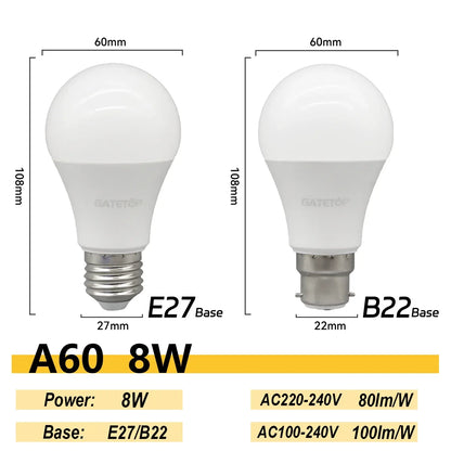4PCS E27 B22 Basis Led-lampe 8W 18W 20W 24W Lampen Hight Lumen AC220V 230V 110V Licht Lampen für Home Derection Wohnzimmer Beleuchtung