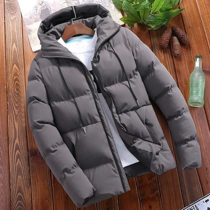 Fashion Parkas Men Winter Overcoat Thick Puffer Jacket Men Winter Coat Casual Jacket Warm Hooded Outwear Keep Warm Men Jacket.