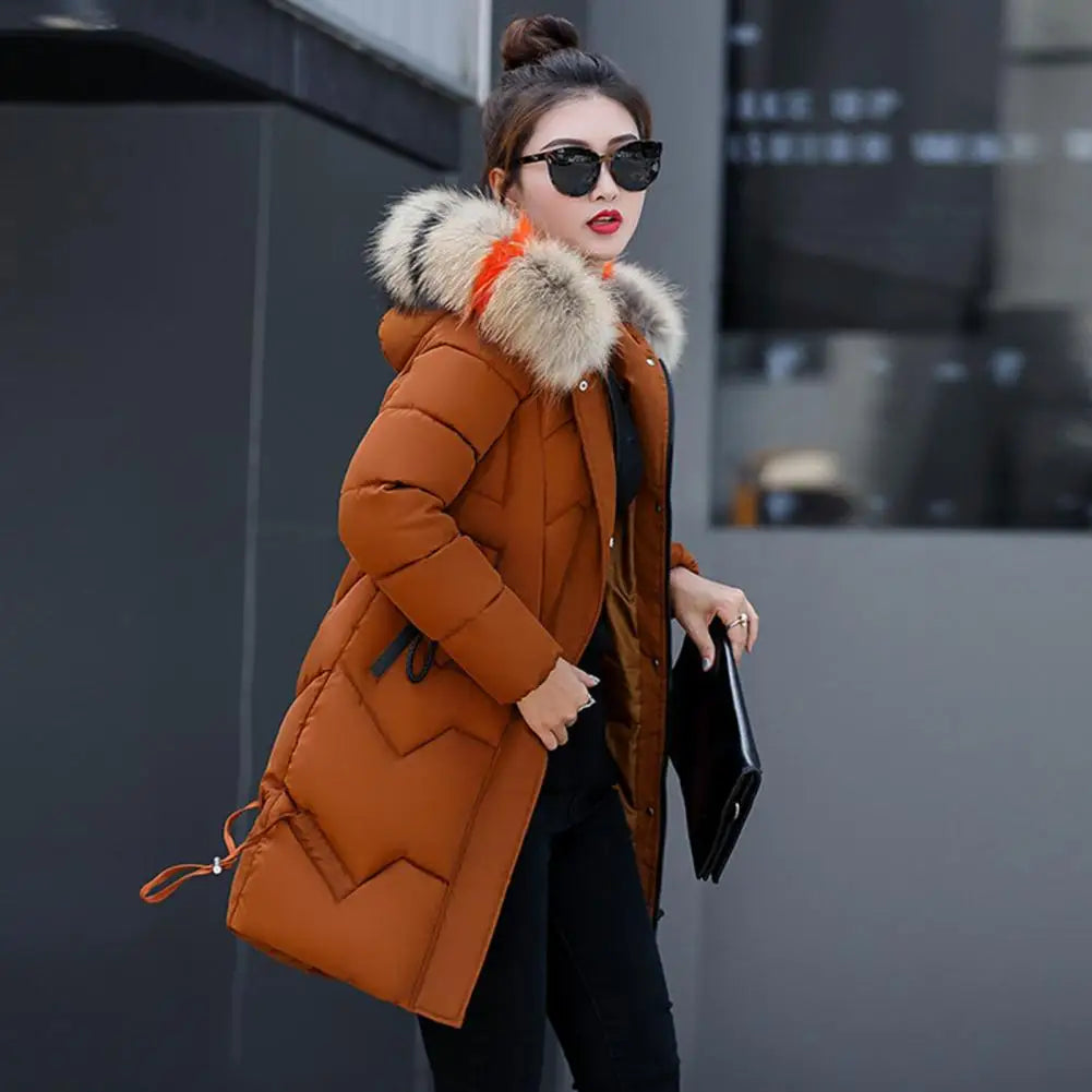 Mode Mäntel Winter Jacke Frauen Parka Neue 2024 Mit Kapuze Lange Weibliche Mantel Einfarbig Winddicht Outwear Parka.