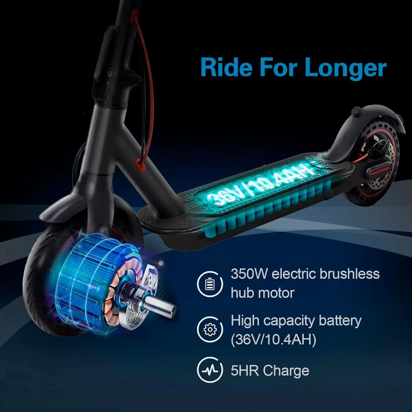 350W Folding Electric Scooter Aluminum Alloy  8.5" Tire 36V 10.4AH Lithium Battery With App Kick Scooter For Adults Escooter.