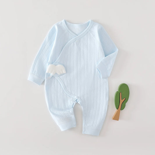 AYNIGIELL Frühling und Herbst 0-6 Monate Baby Strampler Neugeborene Mädchen Jungen 100 % Baumwolle Langarm Kleidung Säuglingsoverall.