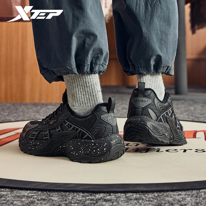 Xtep Flame 5.0 Men's Cotton Shoes 2024 Winter Comfortable Lightweight Heightening Rabbit Fur Warm Retro Casual Shoe 976419370048.