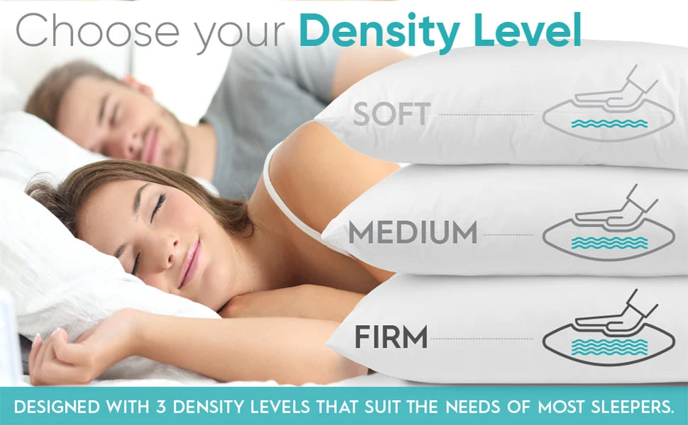 Down Pillow 100% Goose Down Feather Household Down Pillow Three layer down+feather+down pillow  size height can be customized.