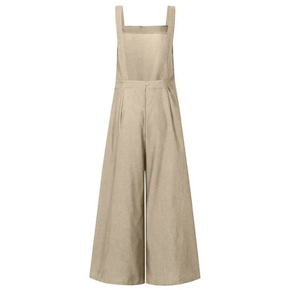 Evening Dresses Outfits Women'S Sleeveless Overalls Jumpsuit Casual Solid Summer Wide Leg Bib Pants Vestidos Verano Moda 2025.