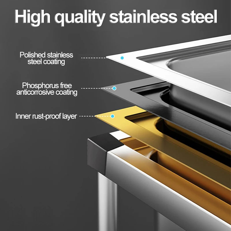 Wash Basin 304 Stainless Steel Sink with Bracket Single/double Sink Wash Basin For Kitchen, Garage, Laundry and Basement