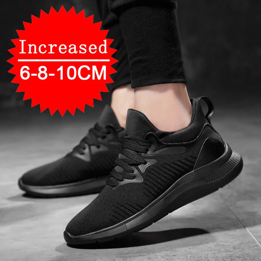 New Men Sneakers Elevator Shoes Height Increase Shoes for Men Mesh Breathable Height Increasing Shoes Man Increase Shoes 6-10CM.