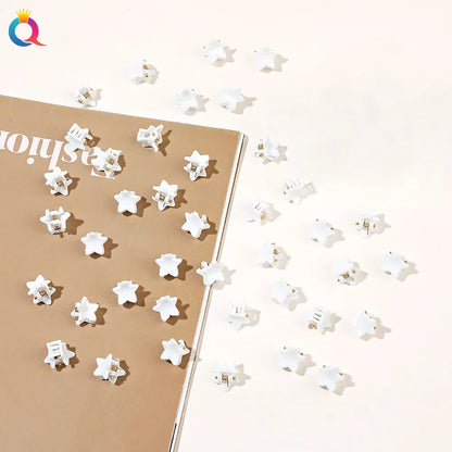 50Pcs Flower Hair Clips Multi color Mini Cute Hair Styling Accessories for Girls and Women Birthday Gifts,10 Colors at Least.