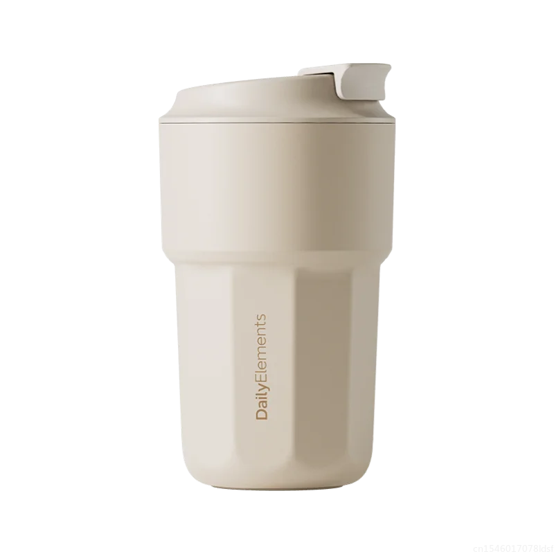 New Youpin Daily Element Portable Water Cup Coffee Mug 316 Stainless Steel Safety Seal 420ml Cold Storage Thermos Cup Mouth Snap.