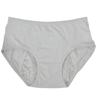 1pc Women's Leak Proof Menstrual Panties – Mid Waist Ice Silk Plus Size Waterproof Period Underwear Sexy Physiological Briefs.