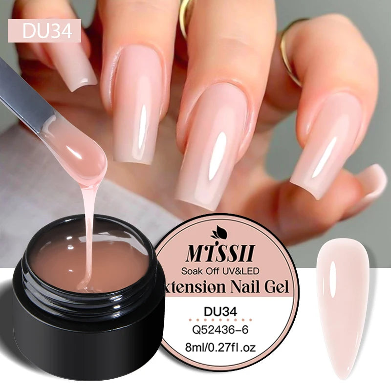 Mtssii 8ML Quick Extension Nail Gel Vernis Nude Milk White Gel Nail Polish UV Semi Permanent Nails Art For Manicure Tools