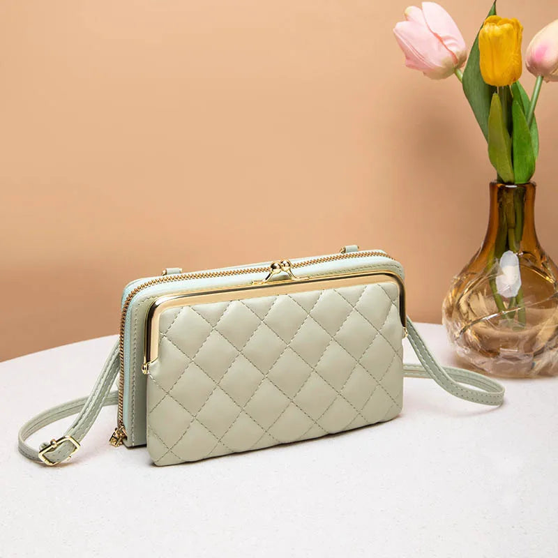 Fashion Women Luxury Leather Single Shoulder Bags Ladies Large Capacity Crossbody Mobile Phone Purse Female Messenger Wallet.