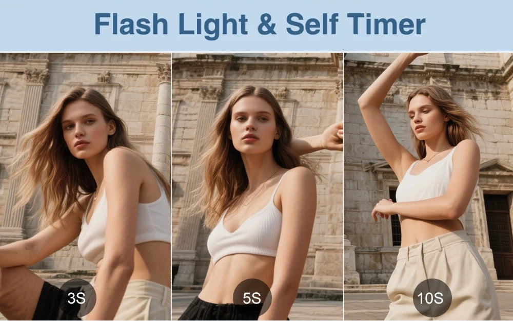 Ouelife 4K Digital Photography Camera 42 Megapixels HD Digital Camera 18X Digital Zoom 3.0'' screen Portable Video Recorder.