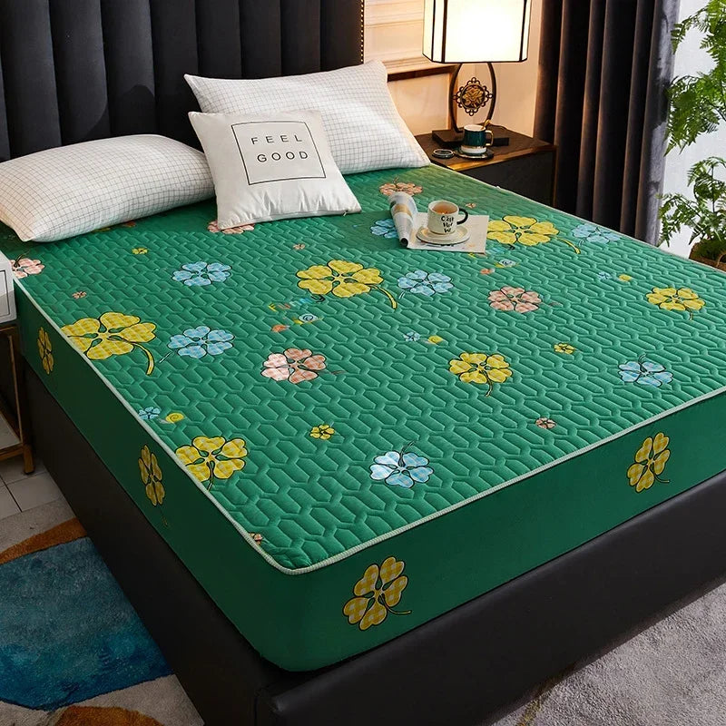 Waterproof Thicken bed Cover Protector Skin-Friendly Queen King Double Fitted Sheet Mattress Cover Mat 150x200 180x200 160x200cm.